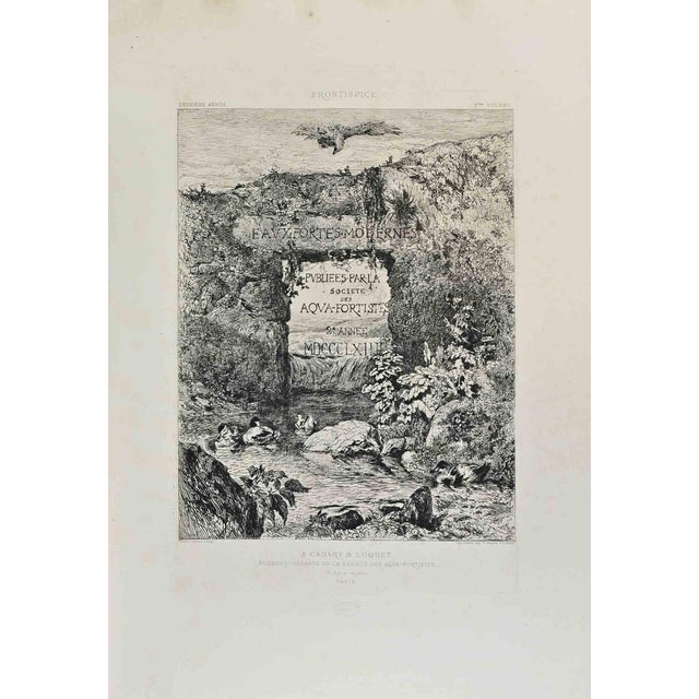 Jules Laurens, Frontispice, Etching, 1870s For Sale