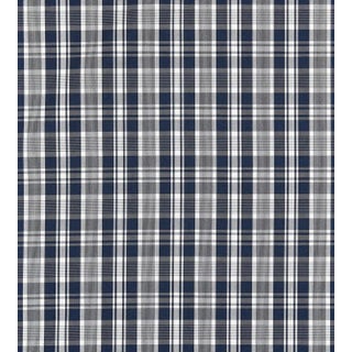 The House of Scalamandré Preston Cotton Plaid Fabric, Navy For Sale