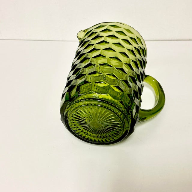 1960s Vintage Boho Chic Americana Indiana Glass Whitehall Pitcher & Glassware Set - 17 Pieces For Sale - Image 13 of 17
