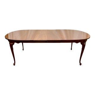 Vintage Traditional Chippendale Style Mahogany Extension Dining Table For Sale