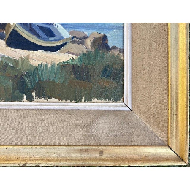 F. Meheut, Breton Boat, Oil on Hardboard For Sale - Image 9 of 13