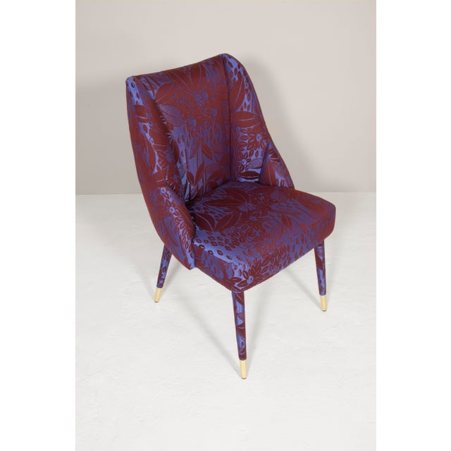 Figueroa Dining Chair in Damasks & Lampas Fabric from Insidherland For Sale - Image 9 of 15