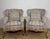 1940s French Louis XV Style Upholstered Armchairs with Giltwood Frames, 1940, Set of 2 For Sale - Image 5 of 12