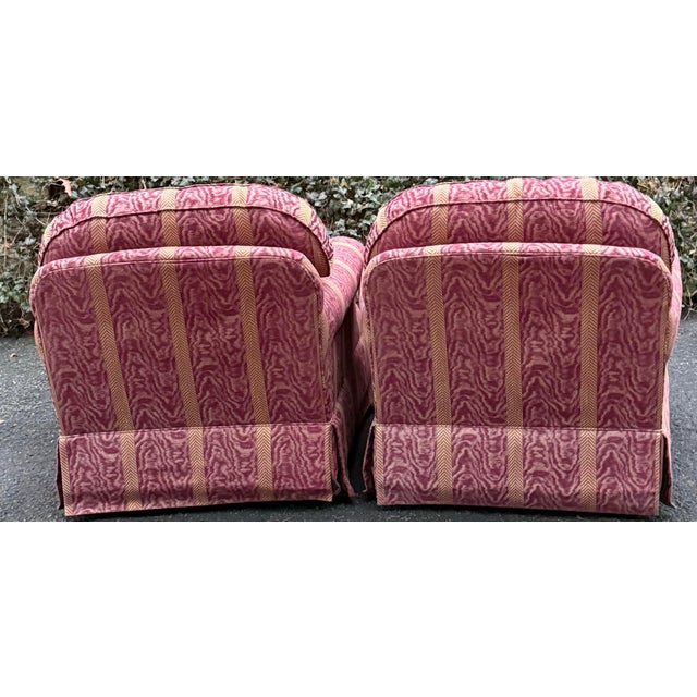 Exceptionally comfortable Ethan Allen swivel and rocking lounge chairs.Loose pillow back and seat cushion. Skirted bottom....