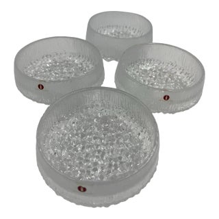 Set of 4 Iittala Ultima Thule Glass Dessert Bowls by Tapio Wirkkala – Made in Finland For Sale