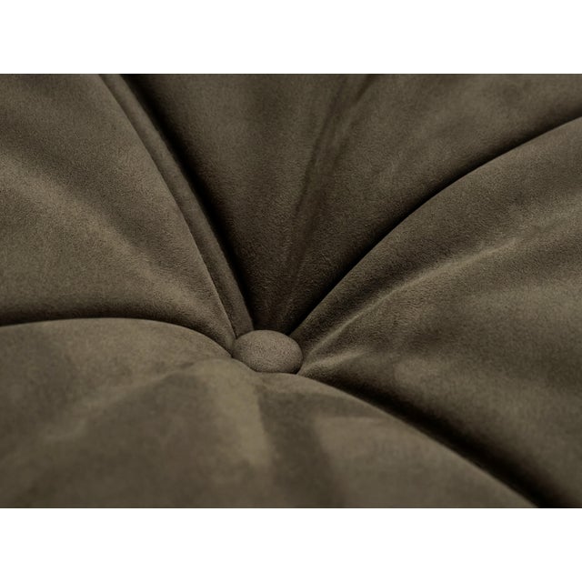 Refurbished 5-piece togo sofa set in khaki green microfiber pre-owned, independently refurbished and professionally...