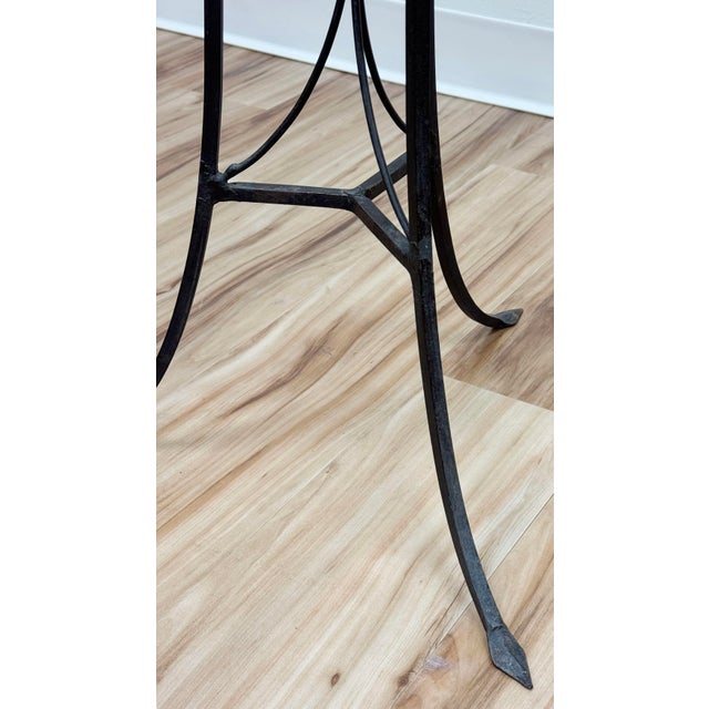 Brown Vintage Art Nouveau Wrought Iron Stand For Sale - Image 8 of 8