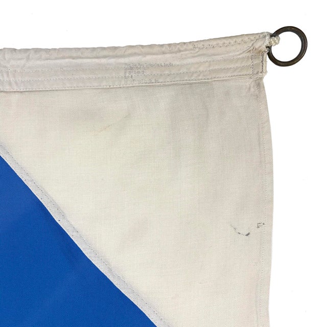 This large vintage signal flag is made from a soft synthetic cloth in bright colors, with a similar look and feel of...