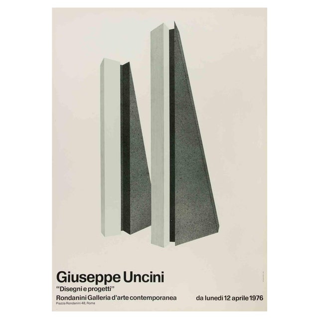 Giuseppe Uncini, Drawings and Projects, Offset Print, 1976 For Sale