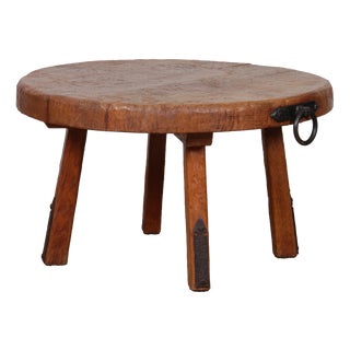 Oak Coffee Table in the style of Jean Touret, 1950 For Sale