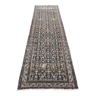 1920s Vintage Handmade Persian Nomadic Chocolate Brown Persian Rug For Sale