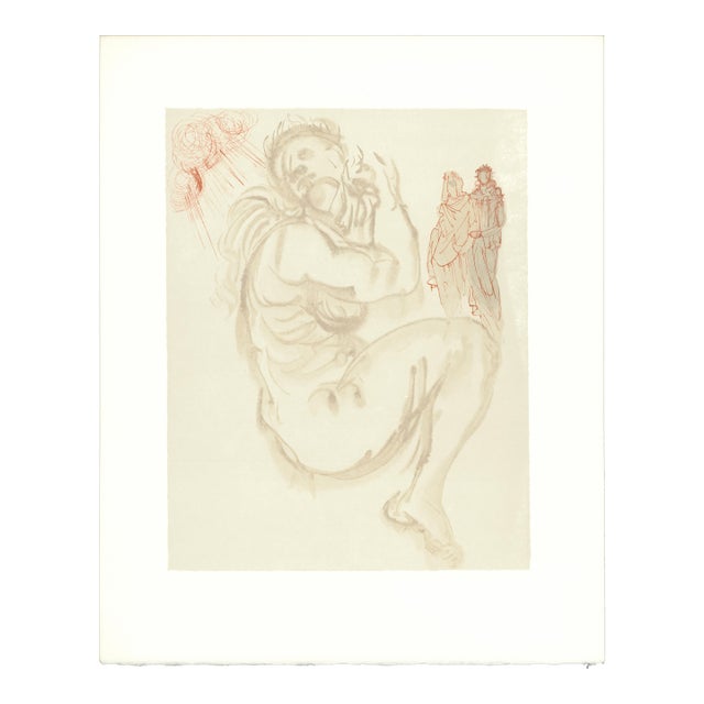Original engraving from Salvador Dalí’s "The Divine Comedy" published by Editions d’Art Les Heures Claires, Paris, in...