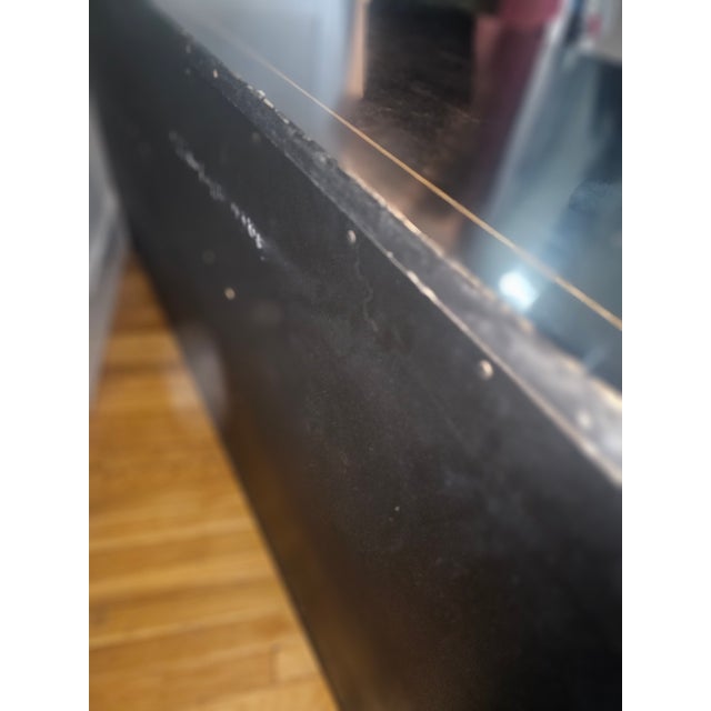 Black Mid-Century American of Martinsville Black Lacquer & Gold 6-Drawer Dresser For Sale - Image 8 of 11