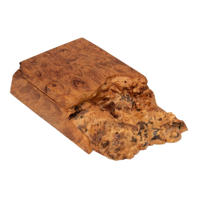 Michael Elkan Burl Spalted Birdseye Maple Free Live Edge Craft Box 1983 For Sale