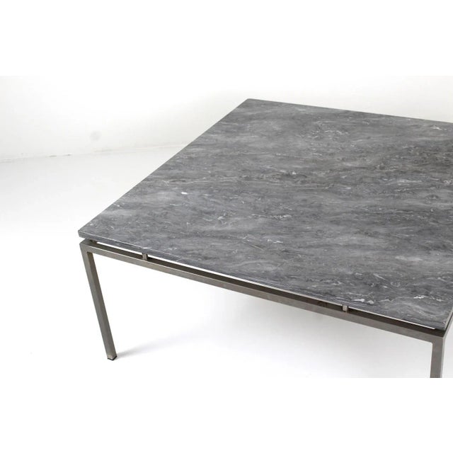 Vintage Coffee Table in Chrome and Marble For Sale - Image 4 of 8