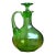 Vintage Green Glass Decanter For Sale