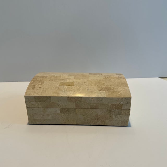 Maitland - Smith Maitland-Smith Tessellated Stone Domed Box For Sale - Image 4 of 10