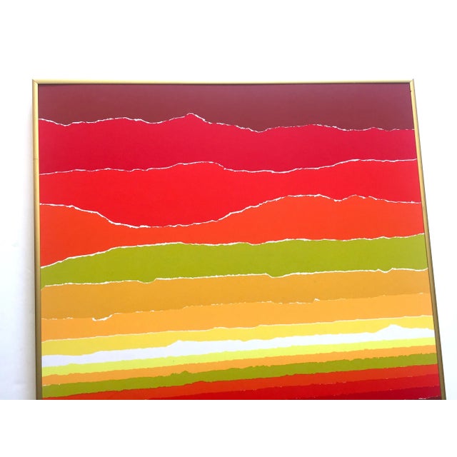 Arthur Secunda Vintage 1980 Serigraph Print Framed Modernist