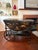 Vintage Imperial Furniture Grand Rapids Chinoiserie Bar Cart | C. 1940s | Black Lacquer, Raised Gold Chinoiserie, Drop Leaf For Sale In Washington DC - Image 6 of 12