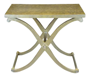 Vintage Neoclassical Style X Base Console Table