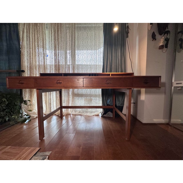 1950s Peter Lovig Nielsen Convertible Danis Modern Teak Writing Desk For Sale - Image 5 of 9