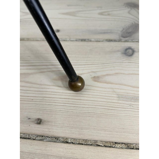 1960s Brass Tripod Floor Lamp attributed to Svend Aage Holm Sørensen with Shade by Lars Eiler Schiøler, Denmark, 1960s For Sale - Image 5 of 7