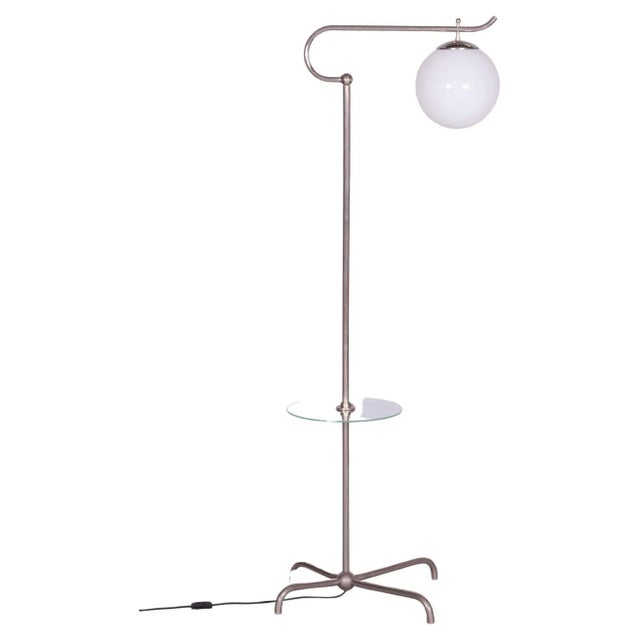 Czech Bauhaus Chrome Floor Lamp by Hynek Gottwald, 1930s For Sale - Image 12 of 12