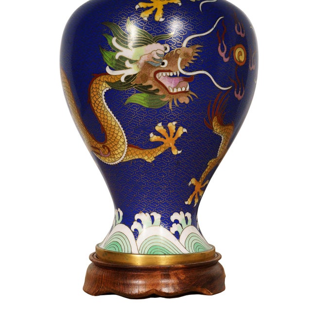 Vintage Chinese Cloisonne Dragon Vase Chairish