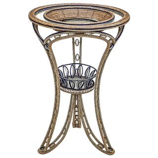 Support Table in Murano Glass with Shelves in Mirror Finish, 1890s For Sale