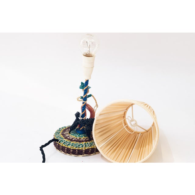 Handcrafted Table Lamp in Wire Vienna, 1960s For Sale - Image 9 of 18