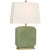 Traditional Thomas O'Brien by Visual Comfort Signature Monique 20" Table Lamp in Silk Green with Linen Shade For Sale - Image 3 of 3