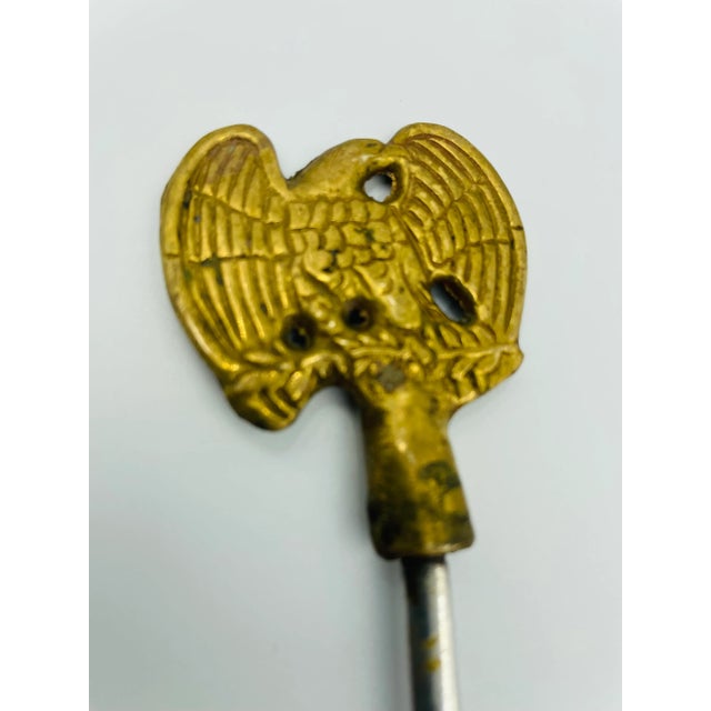 Brass Vintage Mid-Century Americana-Themed Brass & Stainless Steel Skewers- Set of 5 For Sale - Image 8 of 11