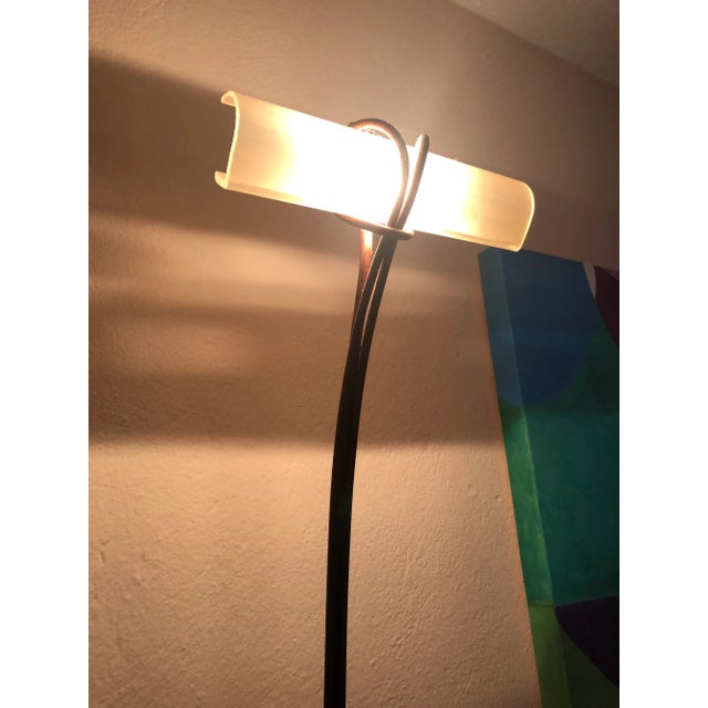 Metal Elongated Vintage Bronze Italian Wall Sconce For Sale - Image 7 of 12