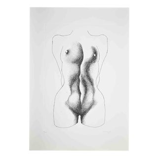 Giacomo Porzano, Nude, Etching, 1972 For Sale