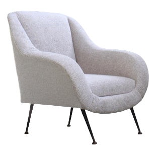 Antique Bouclette Armchairs, 1950s For Sale