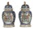 Early 20th Century Large Chinese Porcelain Cobalt Covered Ginger Jars with Foo Dog - a Pair For Sale
