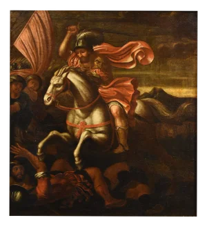 Antonio Tempesta, Saint James Religious Tempest, 1620, Oil on Canvas, Framed