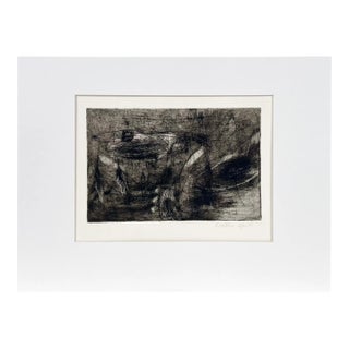 Finely Detailed Abstract W/Woman Carrying a Young Child Collotype on Paper by Heather Speck For Sale