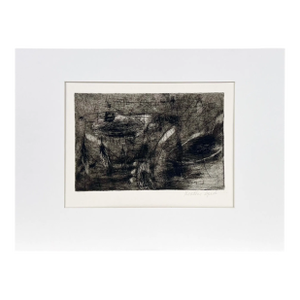 Finely Detailed Abstract W/Woman Carrying a Young Child Collotype on Paper by Heather Speck