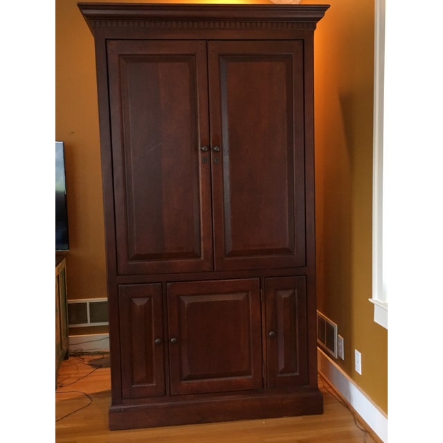 Hooker Cherry Wood Entertainment Armoire Chairish