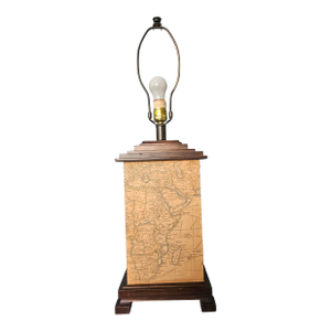 Vintage Frederick Cooper World Map Lamp