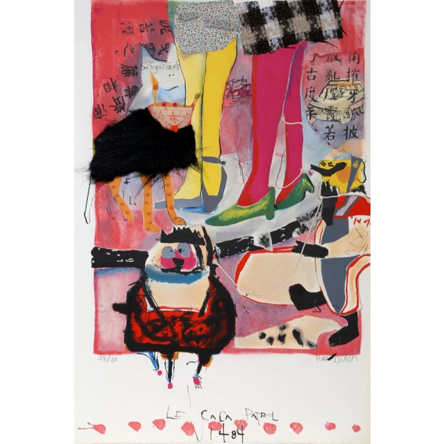 Printmaking Materials Le Caca Patrol, Pam Dixon Lithograph For Sale - Image 7 of 7