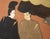 "The Tale of Genji" Early Shōwa Era Japanese Painted Silk Byobu Screen, C. 1930-1950s For Sale - Image 10 of 18