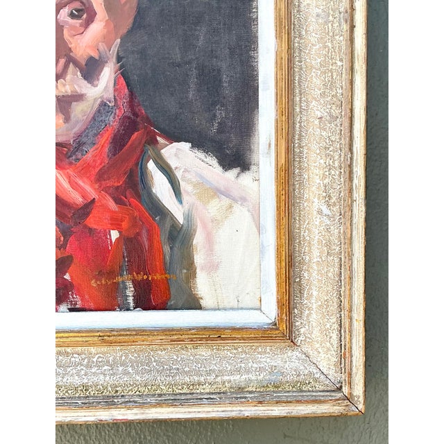 Mid 20th Century Vintage Framed Oil Portrait of Gentleman For Sale - Image 5 of 12
