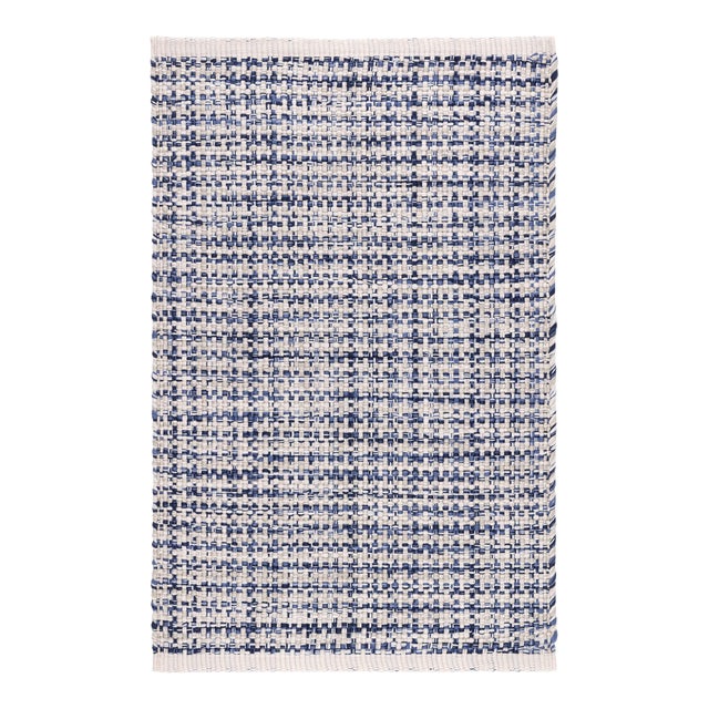 Dash & Albert by Annie Selke Journey Blue Indoor/Outdoor Rug, 9' 6" x 13' 6" For Sale