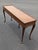 Queen Anne Mid 20th Century Burl Wood and Cherry Queen Anne Sofa/Console Table Attributed to Baker Furniture For Sale - Image 3 of 14