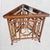 Thomasville Vintage Chinese Chippendale Regency Bamboo Triangle Small Glass Top Side Table For Sale - Image 4 of 6