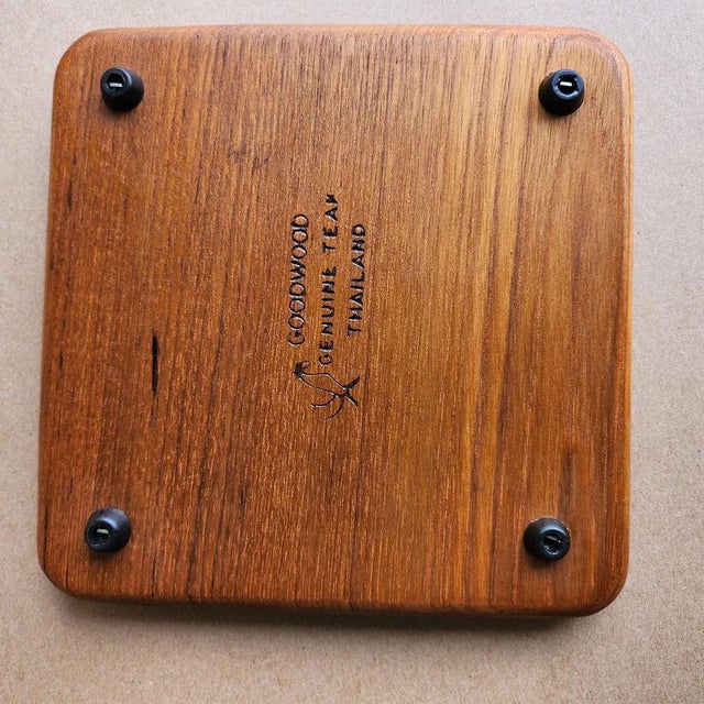 Dansk 1970s Square Teak Wood Charcuterie Board With Glass Cloche For Sale - Image 4 of 10