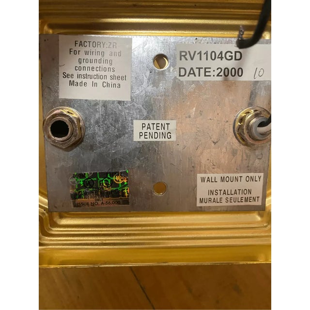 Vintage Plated Brass Vanity Light With Cut Glass Shades For Sale - Image 4 of 4