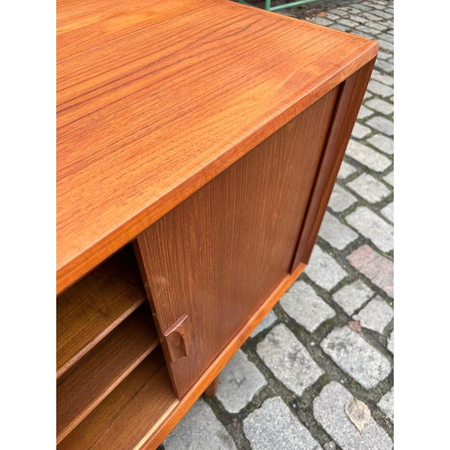Brown Teak Sideboard by Svend Aage Larsen for Faarup Møbelfabrik For Sale - Image 8 of 11